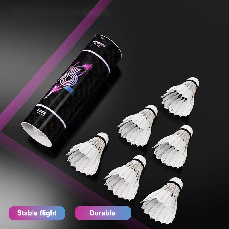 3/6Pcs White Goose Feather Bad - Badminton Event ulasan dan harga