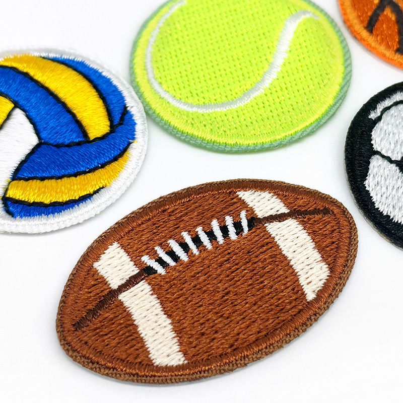5pc Embrioidered Football Tenn - Badminton Icon ulasan dan harga