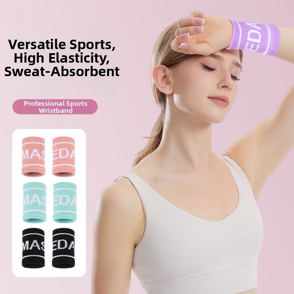 1 Pair Elastic Breathable Spor - Wristband Pair Sweat ulasan dan harga