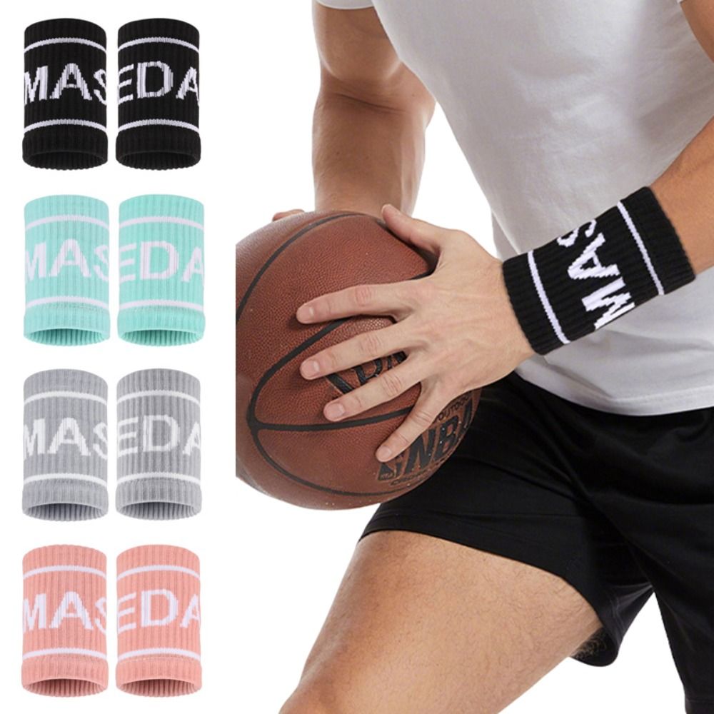 1 Pair Elastic Breathable Spor - Wristband Pair Sweat ulasan dan harga