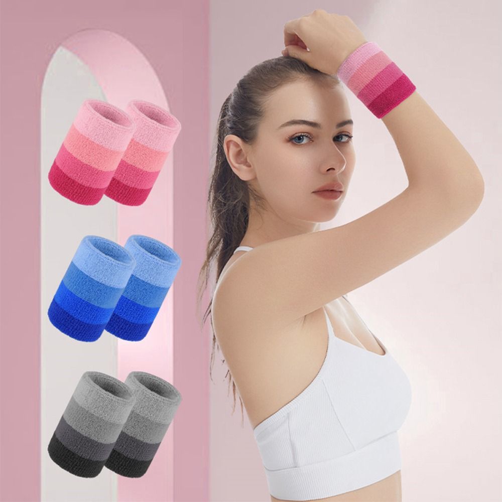 2pcs/pair Colorful Tennis Wris - Wristband Pair Sweat ulasan dan harga