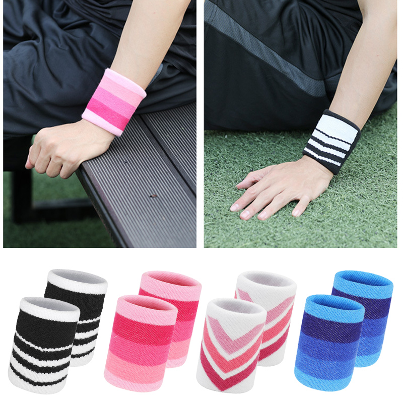 1 Pair Colorful Polyester Cott - Wristband Pair Sweat ulasan dan harga