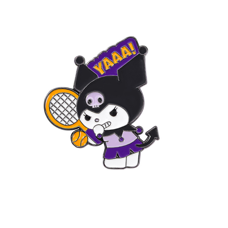 Cartoon Sanrio Metal Badge Stu - Badminton Icon ulasan dan harga